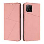 For Huawei Maimang A20 Strong Magnetic Frosted Flip Leather Phone Case(Pink)