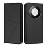 For Huawei Mate 60 Strong Magnetic Frosted Flip Leather Phone Case(Black)
