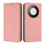 For Huawei Mate 60 Strong Magnetic Frosted Flip Leather Phone Case(Pink)