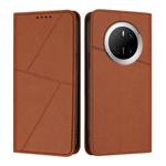 For Huawei Mate 70 Strong Magnetic Frosted Flip Leather Phone Case(Coffee Color)