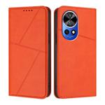 For Huawei nova 12 Pro / nova 12 Ultra Strong Magnetic Frosted Flip Leather Phone Case(Orange)