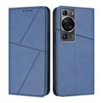 For Huawei P60 / P60 Pro Strong Magnetic Frosted Flip Leather Phone Case(Royal Blue)