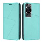 For Huawei P60 / P60 Pro Strong Magnetic Frosted Flip Leather Phone Case(Light Blue)