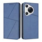 For Huawei Pura 70 Strong Magnetic Frosted Flip Leather Phone Case(Royal Blue)