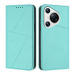 For Huawei Pura 70 Strong Magnetic Frosted Flip Leather Phone Case(Light Blue)