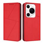 For Huawei Pura 70 Pro / Pura 70 Pro+ Strong Magnetic Frosted Flip Leather Phone Case(Red)