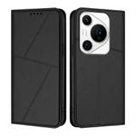 For Huawei Pura 70 Pro / Pura 70 Pro+ Strong Magnetic Frosted Flip Leather Phone Case(Black)