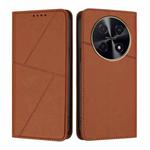 For Huawei nova 12i Strong Magnetic Frosted Flip Leather Phone Case(Coffee Color)