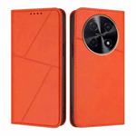 For Huawei nova 12i Strong Magnetic Frosted Flip Leather Phone Case(Orange)