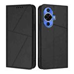 For Huawei nova 12s Strong Magnetic Frosted Flip Leather Phone Case(Black)