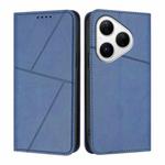 For Huawei Pura 80 5G Strong Magnetic Frosted Flip Leather Phone Case(Royal Blue)