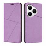 For Huawei Pura 80 5G Strong Magnetic Frosted Flip Leather Phone Case(Light Purple)