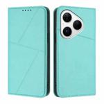 For Huawei Pura 80 5G Strong Magnetic Frosted Flip Leather Phone Case(Light Blue)
