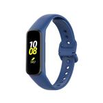 For Samsung Galaxy Fit2 R220 xDfind Solid Color Silicone Watch Band(Dark Blue)