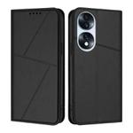 For Honor 70 Strong Magnetic Frosted Flip Leather Phone Case(Black)
