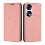 For Honor 70 Strong Magnetic Frosted Flip Leather Phone Case(Pink)