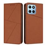 For Honor 70 Lite / X8 5G / X6 Global Strong Magnetic Frosted Flip Leather Phone Case(Coffee Color)