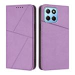 For Honor 70 Lite / X8 5G / X6 Global Strong Magnetic Frosted Flip Leather Phone Case(Light Purple)