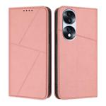 For Honor 70 Pro Strong Magnetic Frosted Flip Leather Phone Case(Pink)