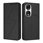 For Honor 90 Strong Magnetic Frosted Flip Leather Phone Case(Black)