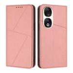 For Honor 90 Strong Magnetic Frosted Flip Leather Phone Case(Pink)