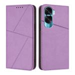 For Honor 90 Lite / Honor X50i Strong Magnetic Frosted Flip Leather Phone Case(Light Purple)