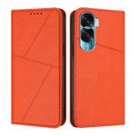 For Honor 90 Lite / Honor X50i Strong Magnetic Frosted Flip Leather Phone Case(Orange)