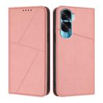 For Honor 90 Lite / Honor X50i Strong Magnetic Frosted Flip Leather Phone Case(Pink)