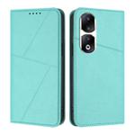 For Honor 90 Pro Strong Magnetic Frosted Flip Leather Phone Case(Light Blue)