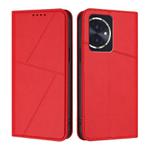 For Honor 100 Strong Magnetic Frosted Flip Leather Phone Case(Red)