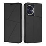 For Honor 100 Strong Magnetic Frosted Flip Leather Phone Case(Black)