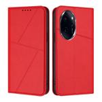 For Honor 100 Pro Strong Magnetic Frosted Flip Leather Phone Case(Red)