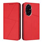 For Honor 200 Strong Magnetic Frosted Flip Leather Phone Case(Red)