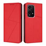 For Honor 200 Lite Global Strong Magnetic Frosted Flip Leather Phone Case(Red)
