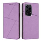For Honor 200 Lite Global Strong Magnetic Frosted Flip Leather Phone Case(Light Purple)