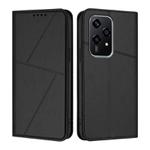 For Honor 200 Lite Global Strong Magnetic Frosted Flip Leather Phone Case(Black)