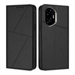 For Honor 300 Strong Magnetic Frosted Flip Leather Phone Case(Black)
