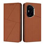 For Honor 300 Pro / 300 Ultra Strong Magnetic Frosted Flip Leather Phone Case(Coffee Color)