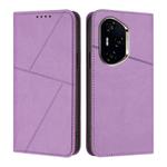 For Honor 300 Pro / 300 Ultra Strong Magnetic Frosted Flip Leather Phone Case(Light Purple)