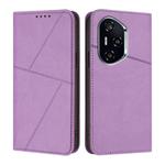 For Honor 400 Strong Magnetic Frosted Flip Leather Phone Case(Light Purple)