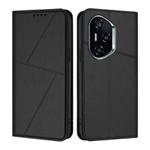For Honor 400 Strong Magnetic Frosted Flip Leather Phone Case(Black)