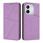 For Honor 400 Lite Strong Magnetic Frosted Flip Leather Phone Case(Light Purple)