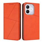 For Honor 400 Lite Strong Magnetic Frosted Flip Leather Phone Case(Orange)
