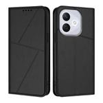 For Honor 400 Lite Strong Magnetic Frosted Flip Leather Phone Case(Black)