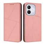 For Honor 400 Lite Strong Magnetic Frosted Flip Leather Phone Case(Pink)