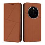 For Honor Magic7 Pro Strong Magnetic Frosted Flip Leather Phone Case(Coffee Color)