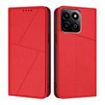 For Honor Play 60 Plus / 200 Smart Strong Magnetic Frosted Flip Leather Phone Case(Red)