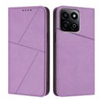 For Honor Play 60 Plus / 200 Smart Strong Magnetic Frosted Flip Leather Phone Case(Light Purple)