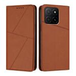 For Honor X5b / X5b Plus Strong Magnetic Frosted Flip Leather Phone Case(Coffee Color)