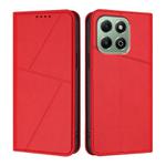 For Honor X6a / X6b Strong Magnetic Frosted Flip Leather Phone Case(Red)